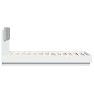 Bettgestell Weiß mit LED 90x190 cm