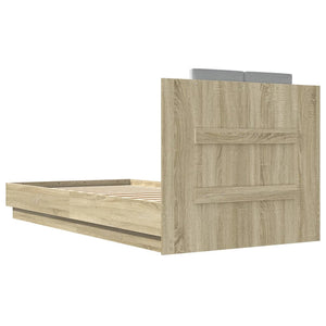 Bettgestell 90x190cm mit LED Sonoma-Eiche