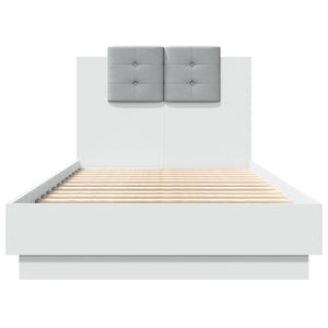 Bettgestell Weiß mit LED 75x190 cm