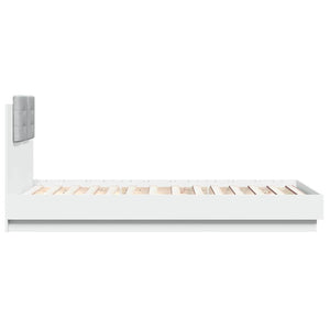 Bettgestell Weiß mit LED 75x190 cm