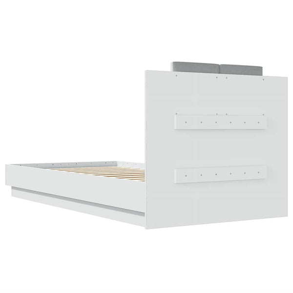 Bettgestell Weiß mit LED 75x190 cm