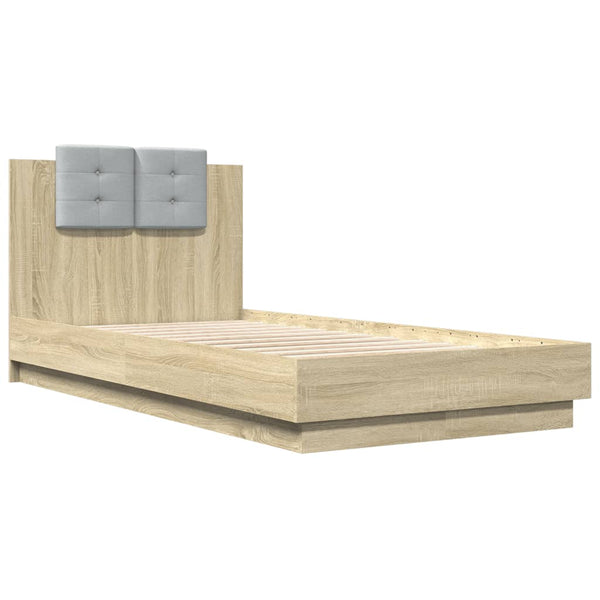 Bettgestell Sonoma Eiche mit LED 75x190 cm