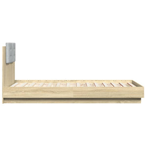 Bettgestell Sonoma Eiche mit LED 75x190 cm