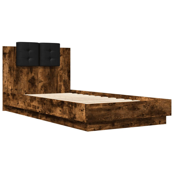 Bettgestell 75x190cm mit LED Räuchereiche