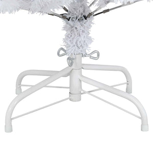 vidaXL Sapin de Noël Artificiel Blanc 150 cm PVC et Métal