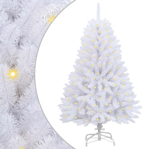vidaXL Sapin de Noël Artificiel Blanc 150 cm PVC et Métal
