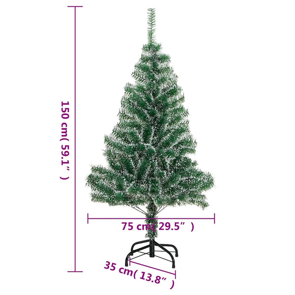 Künstlicher Weihnachtsbaum mit Schnee & LEDs