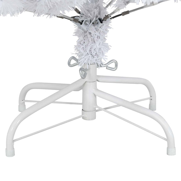 vidaXL Sapin de Noël artificiel blanc 80 x 80 x 150 cm PVC et métal
