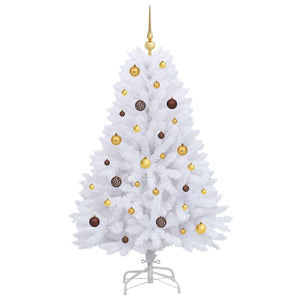 vidaXL Sapin de Noël artificiel blanc 80 x 80 x 150 cm PVC et métal