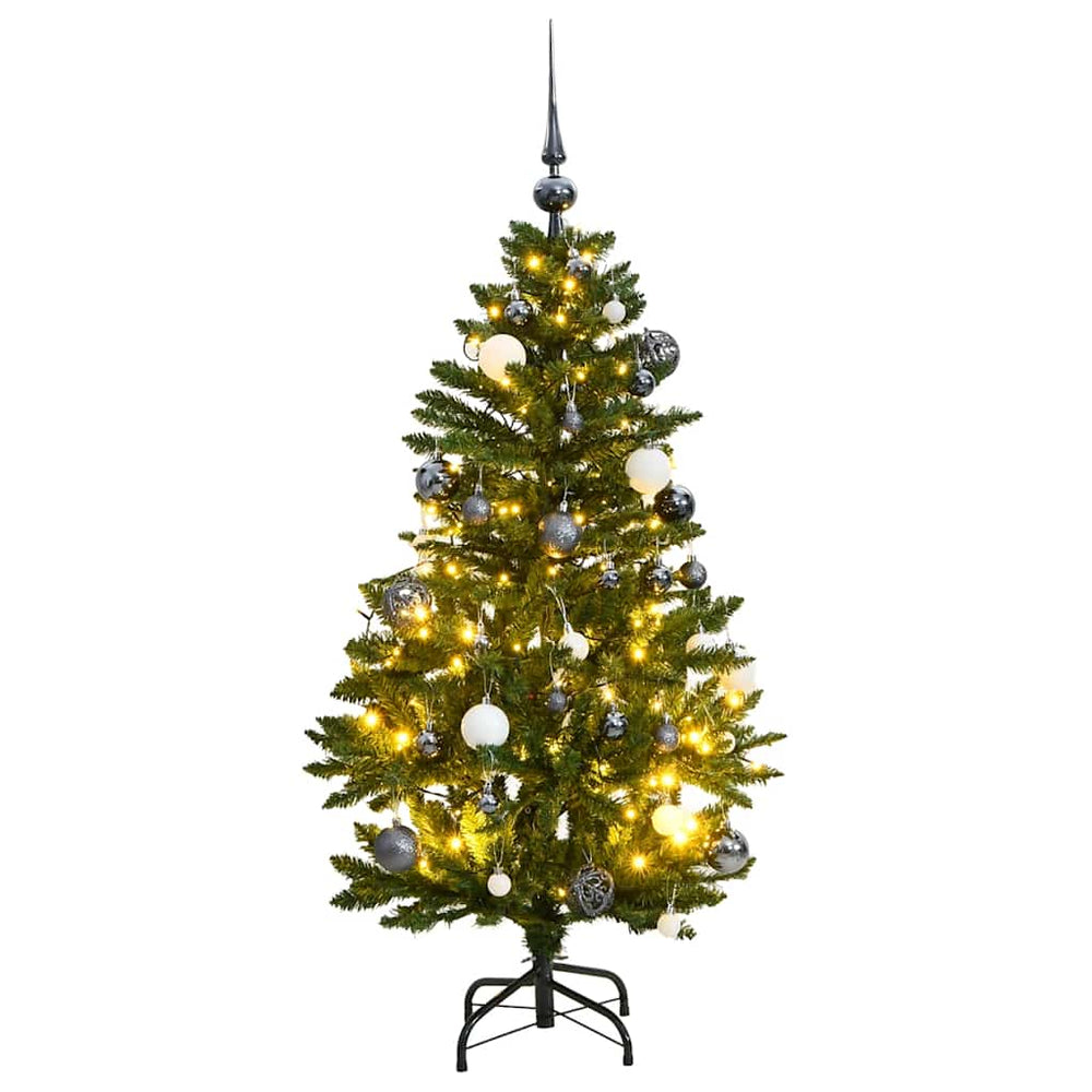 Klappbarer Weihnachtsbaum mit LEDs & Kugeln, 120cm