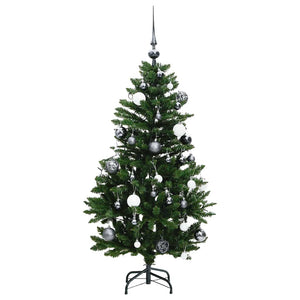 vidaXL Sapin de Noël artificiel pliable 150 LED et boules 120 cm