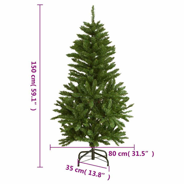Künstlicher Weihnachtsbaum Klappbar mit 150 LEDs, 150cm