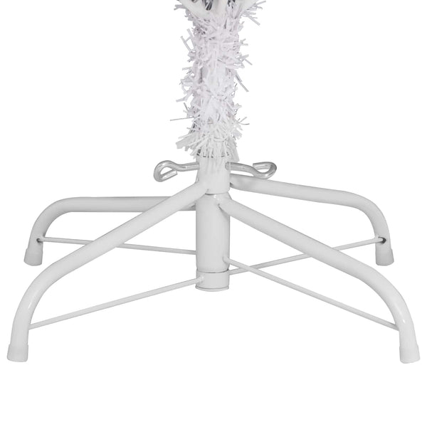 vidaXL Sapin de Noël Artificiel Blanc 240 cm PVC et Métal