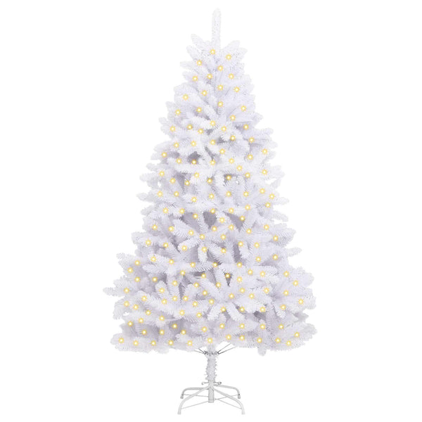 vidaXL Sapin de Noël Artificiel Blanc 240 cm PVC et Métal