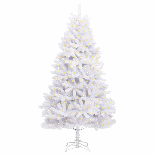 vidaXL Sapin de Noël Artificiel Blanc 270 cm PVC et Métal