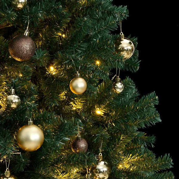 Künstlicher Weihnachtsbaum mit LEDs & Kugeln, 210cm