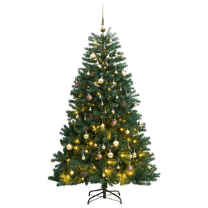 Künstlicher Weihnachtsbaum mit LEDs & Kugeln 240cm