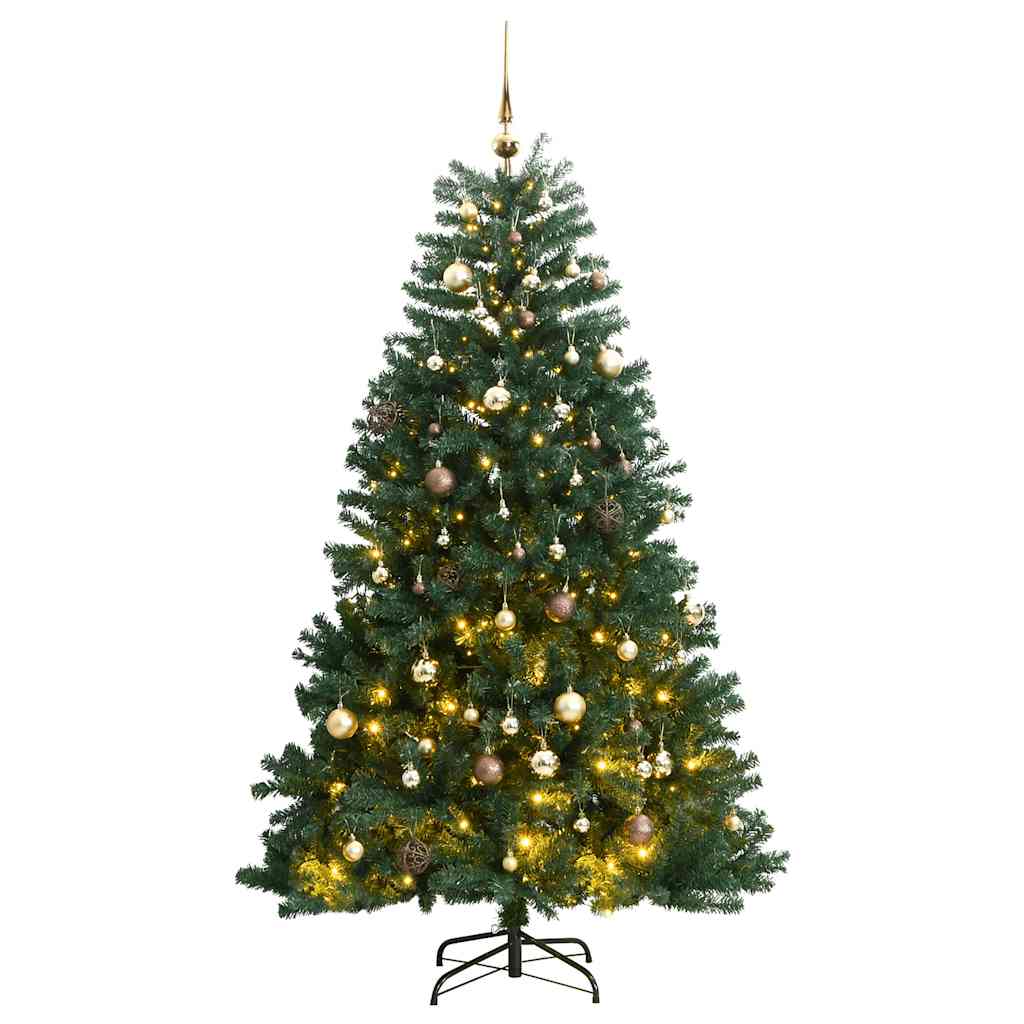 Künstlicher Weihnachtsbaum mit LEDs & Kugeln 240cm