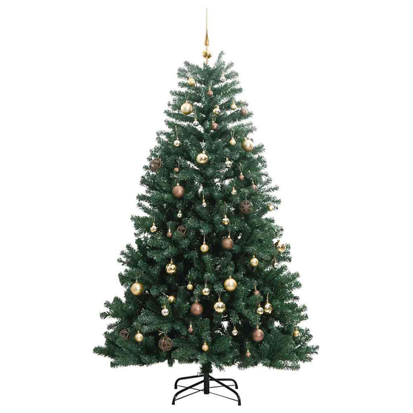 Künstlicher Weihnachtsbaum mit LEDs & Kugeln 240cm