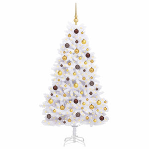 vidaXL Sapin de Noël Artificiel Blanc 90 x 90 x 180 cm PVC et Métal