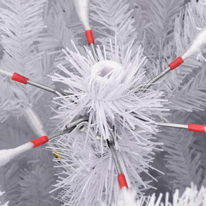 vidaXL Sapin de Noël artificiel Blanc 106 x 106 x 210 cm