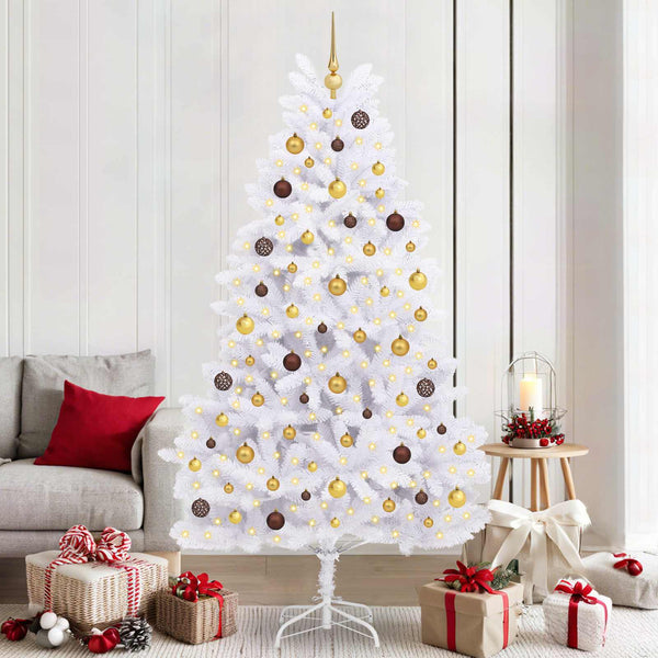 vidaXL Sapin de Noël artificiel Blanc 106 x 106 x 210 cm