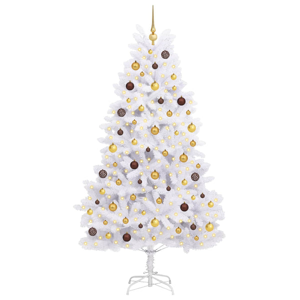 vidaXL Sapin de Noël artificiel Blanc 106 x 106 x 210 cm