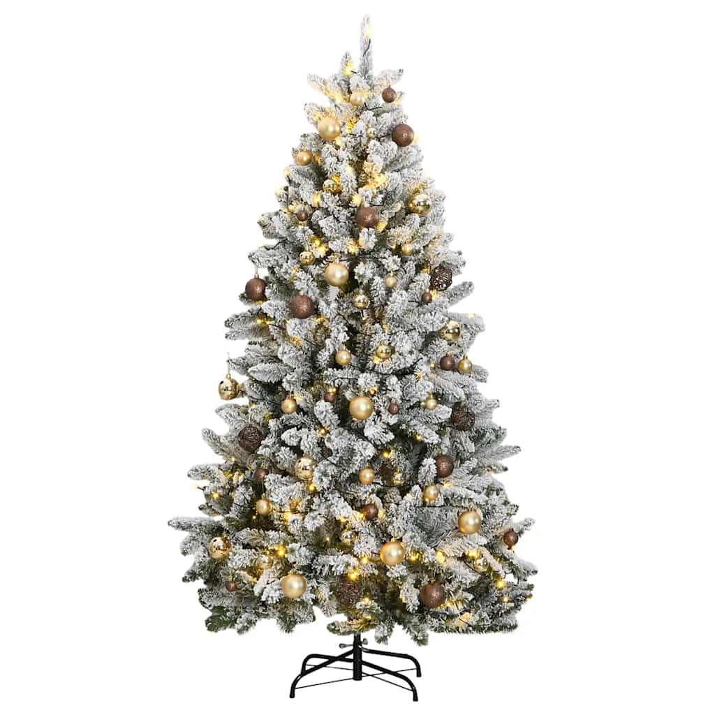 Künstlicher Weihnachtsbaum mit LEDs & Kugeln 180cm