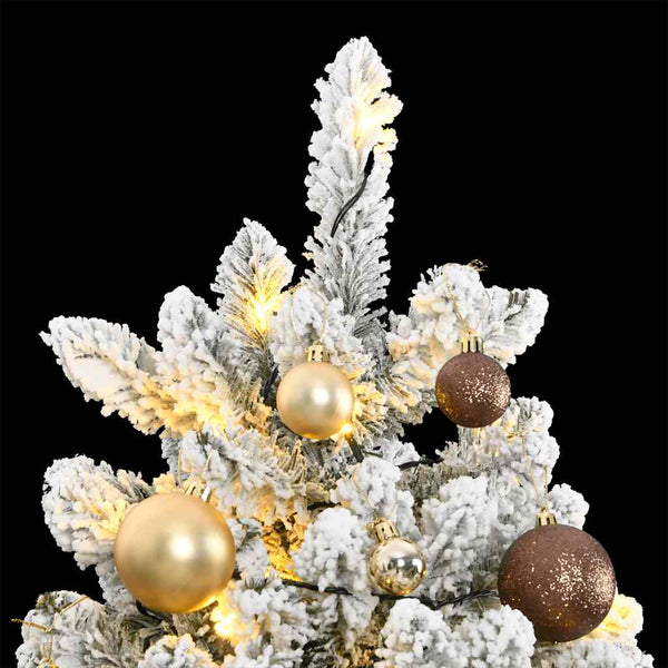 Künstlicher Weihnachtsbaum mit LEDs & Kugeln 180cm