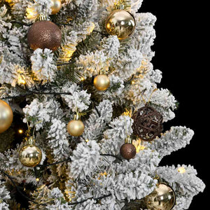 Künstlicher Weihnachtsbaum mit LEDs & Kugeln 180cm