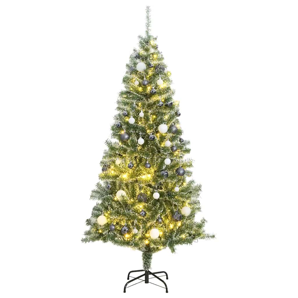 Beschneiter künstlicher Weihnachtsbaum mit LED 210cm
