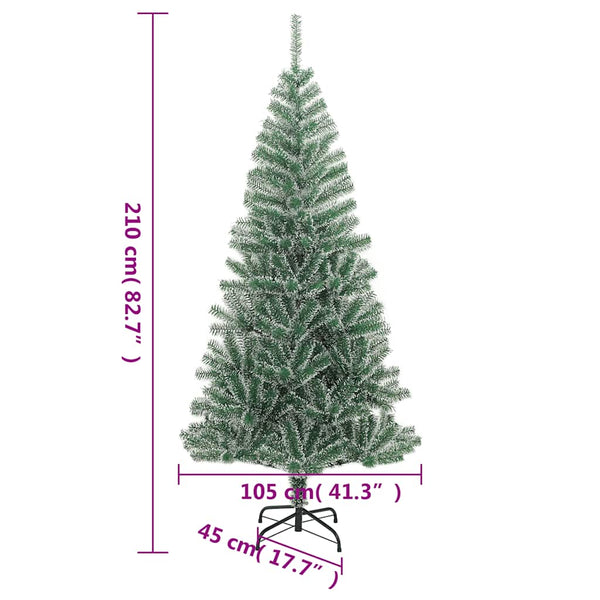 Beschneiter künstlicher Weihnachtsbaum mit LED 210cm