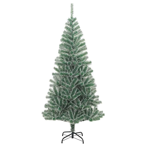 Beschneiter Weihnachtsbaum mit LEDs & Kugeln, 240cm