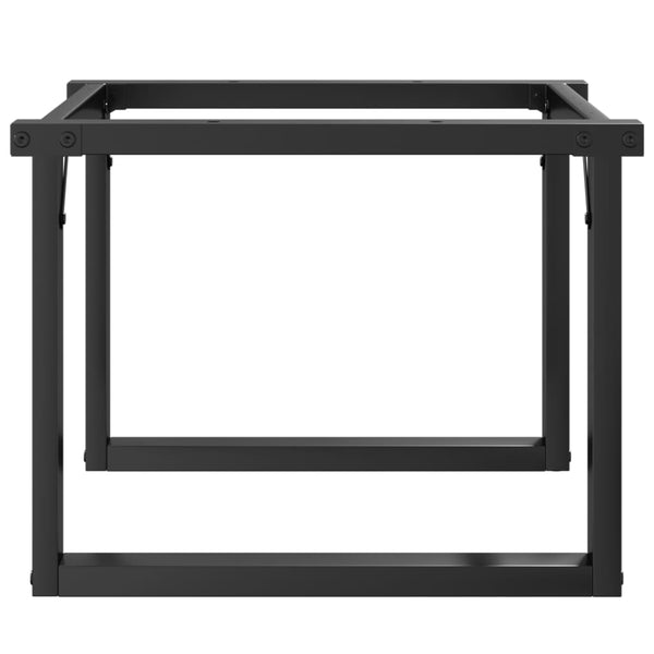 Couchtischbeine O-Form Stahl 60x40x38 cm