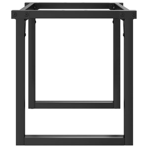 Couchtischbeine O-Form Stahl 80x40 cm