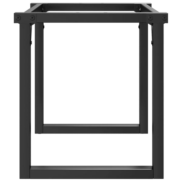 Couchtischbeine O-Form Stahl 80x40 cm