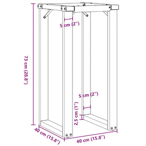 O-Form Esstischgestell Stahl 40x40x73 cm