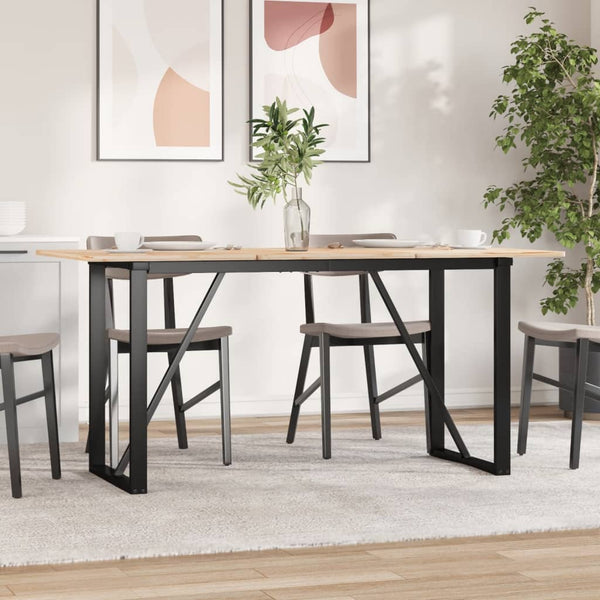 O-Form Esstischgestell 140x60 cm Stahl