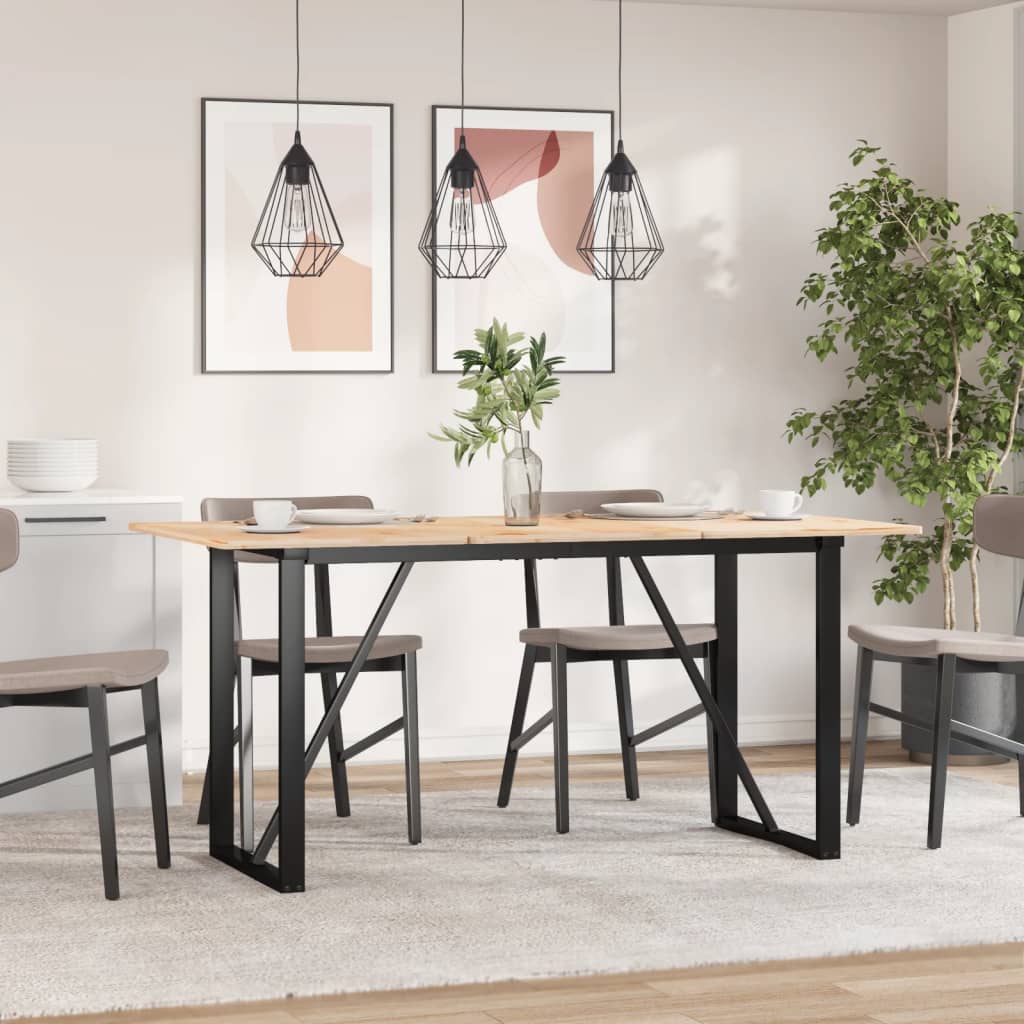 O-Form Esstischgestell 140x60 cm Stahl