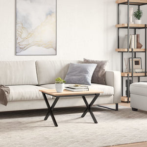 Couchtischgestell X-Form Stahl 60x40x38 cm