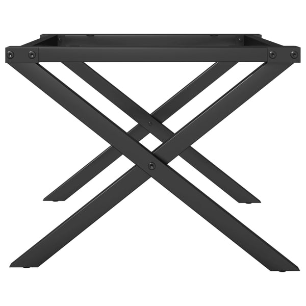 Couchtischgestell X-Form Stahl 60x40x38 cm