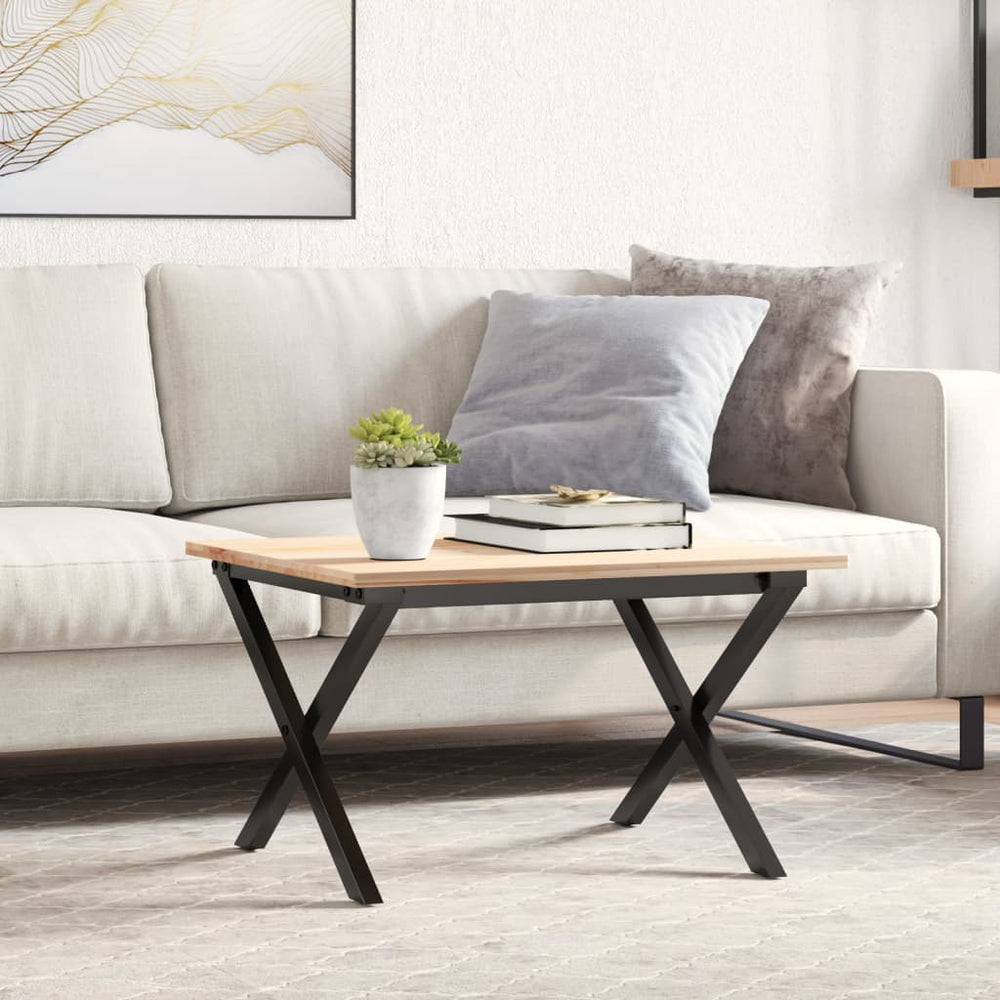 Couchtischgestell X-Form Stahl 60x40x38 cm