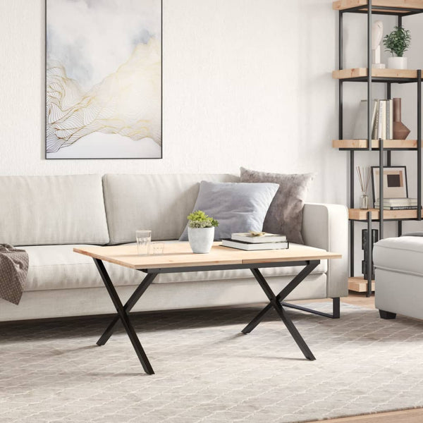 Couchtischgestell X-Form Stahl 70x60 cm