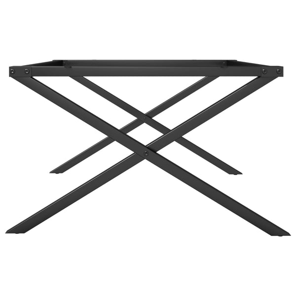 Couchtischgestell X-Form Stahl 70x60 cm