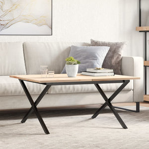 Couchtischgestell X-Form Stahl 70x60 cm