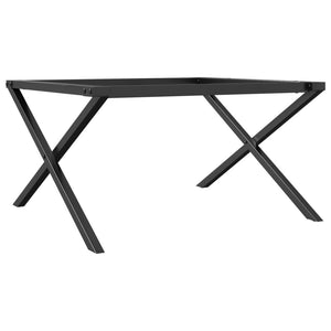 Couchtischgestell X-Form Stahl 80x70 cm