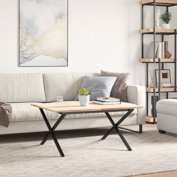 Couchtischgestell X-Form Stahl 80x70 cm