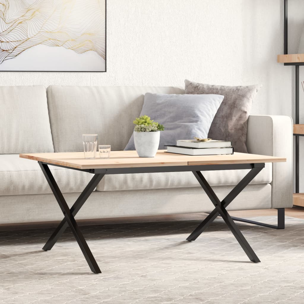 Couchtischgestell X-Form Stahl 80x70 cm