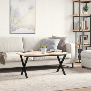 Stahl Couchtischgestell X-Form 80x40cm