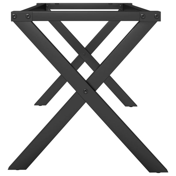 Stahl Couchtischgestell X-Form 80x40cm